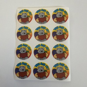 Vintage Stickers Trend Scratch N Sniff Cedar You Did It Beaver