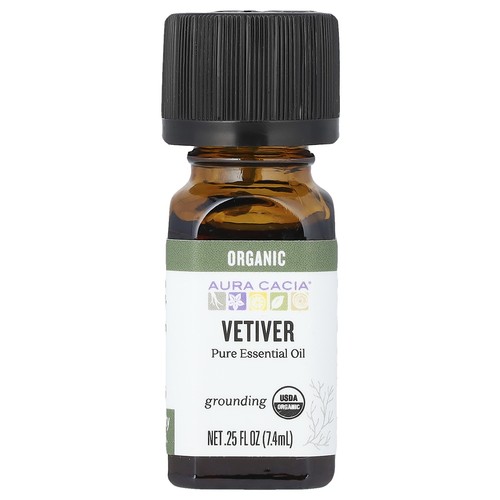 Aura Cacia Organic Vetiver  25 fl oz 7 4 ml Organic