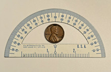 Vintage Metal Protractor Ruler Drafting Engineering