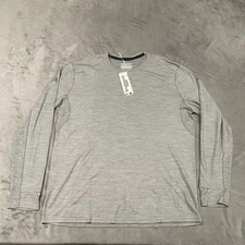 Smartwool Baselayer Shirt Mens Gray Merino Wool Long Sleeve Top NWT