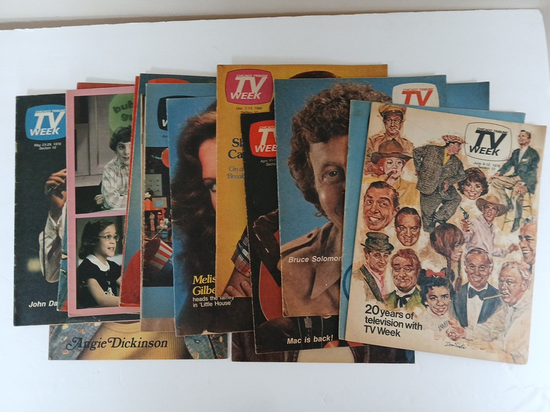Lot Of 17 Chicago Tribune TV Week Guide 1970S-80 Mash Kotter Shaun Cassidy Fonz