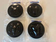 19 - 26 Dodge Ram 2500 3500 Oem New Black Alloy Wheel Center Caps Set Of 4