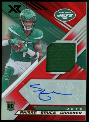 2022 Panini XR #RSA-AG Sauce Gardner AUTO RC *#ed/ 75 *NMMT *New York Jets -shew