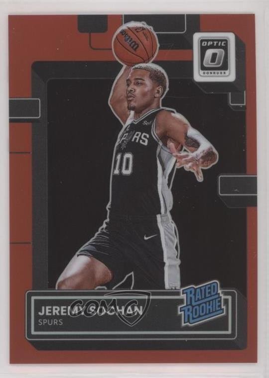 2022-23 Panini Donruss Optic Rated Rookie Red Prizm 30/99 Jeremy Sochan #236 k7n