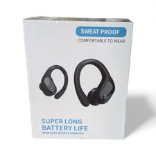 Sweat Proof Wireless Sports Earbuds BLACK BX17 75-80HRS BRAND NEW - SEALED