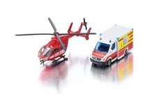 siku Mercedes-Benz Rettungswagen und Helikopter 1:87