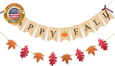 Happy Fall Banner Garland Fall Thanksgiving Mantle Decorations