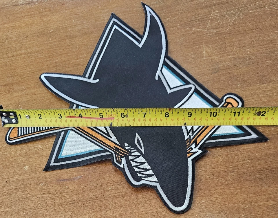 Camiseta de hóquei bordada genuína vintage 12" NHL San Jose Sharks Pacific - Imagem 4 de 4