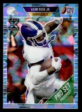 Asim Rose Jr. 2021 Pro Set Metal 1989 XRC Crystals Platinum Blue #'D 1/5 #6 ESE