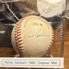 Richie Ashburn signed autographed baseball 1962 Met original RO-N Major League