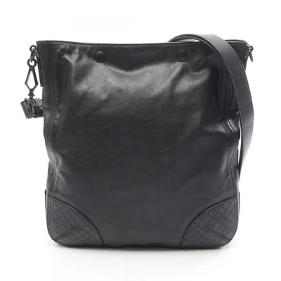 Sac bandoulière BOTTEGA VENETA Scorpito cuir noir occasion homme BV - Photo 1/4