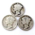 Lot of 3 Mercury Dimes 1916-S, 1920-P, 1934-D US Coins