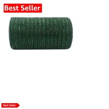 Luxurious Dark Green 6-Inch Deco Mesh Ribbon - Ideal for Christmas Projects