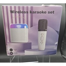 Wireless Karaoke Set With Microphone  Speaker Extra Long Range Noise Reduction