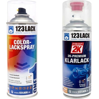 Autolack Spraydosen Set geeignet für Mazda SUNBURST YELLOW HZ + 2K Klarlack