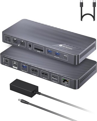 AV Access Dockingstation 3 Monitore, 8K@30Hz Single Display, Dual/Triple 4K HDM