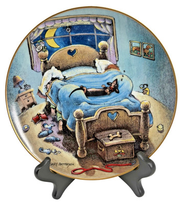 Gary Patterson  Bed Hog  Danbury Mint 8  Collectible Plate B1372 Dachshund
