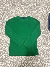 Polo Ralph Lauren Sleepwear Boys 7 Green Embroidered Waffle Knit Long Sleeve