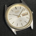 Vintage Seiko Quartz Day Date Watch Gold Dial Mens Parts Repair Japan