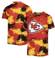 Youth Red/Gold Kansas City Chiefs Cross Pattern T-Shirt NWT L 14/16 