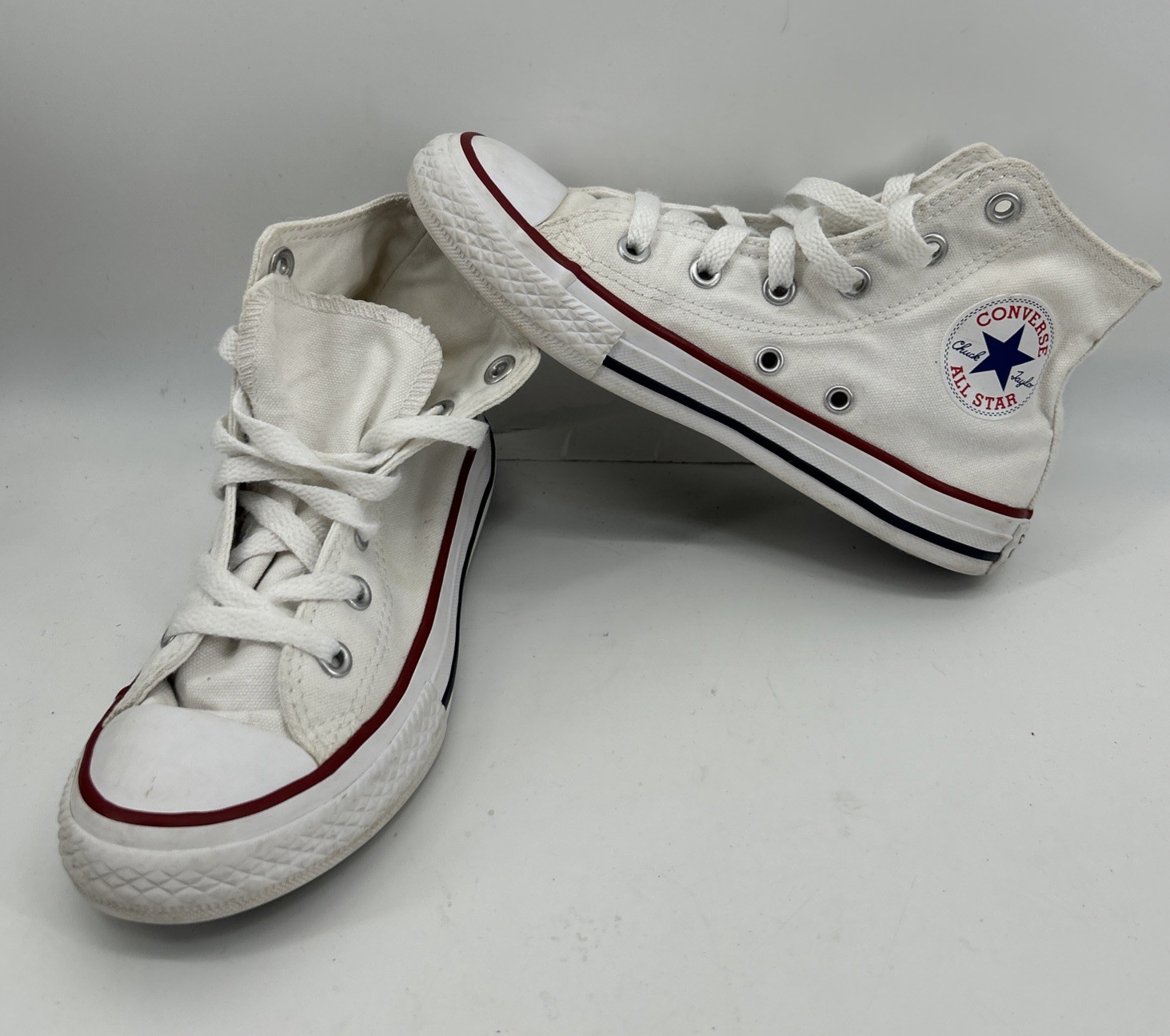 Converse Chuck Taylor All Star High Top Sneakers White Youth Size 13.5