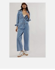 Levi's Women's S Iconic Denim Jumpsuit Light Wash Small