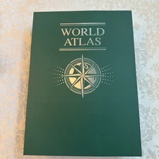 Hampton Direc Hidden Book Safe Combination Secret World Atlas New With Paperwork