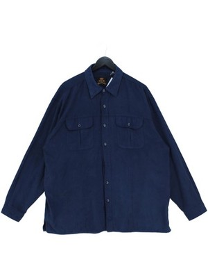 7 Diamanten Herren Hemd XL Blau 100% Polyester Basic