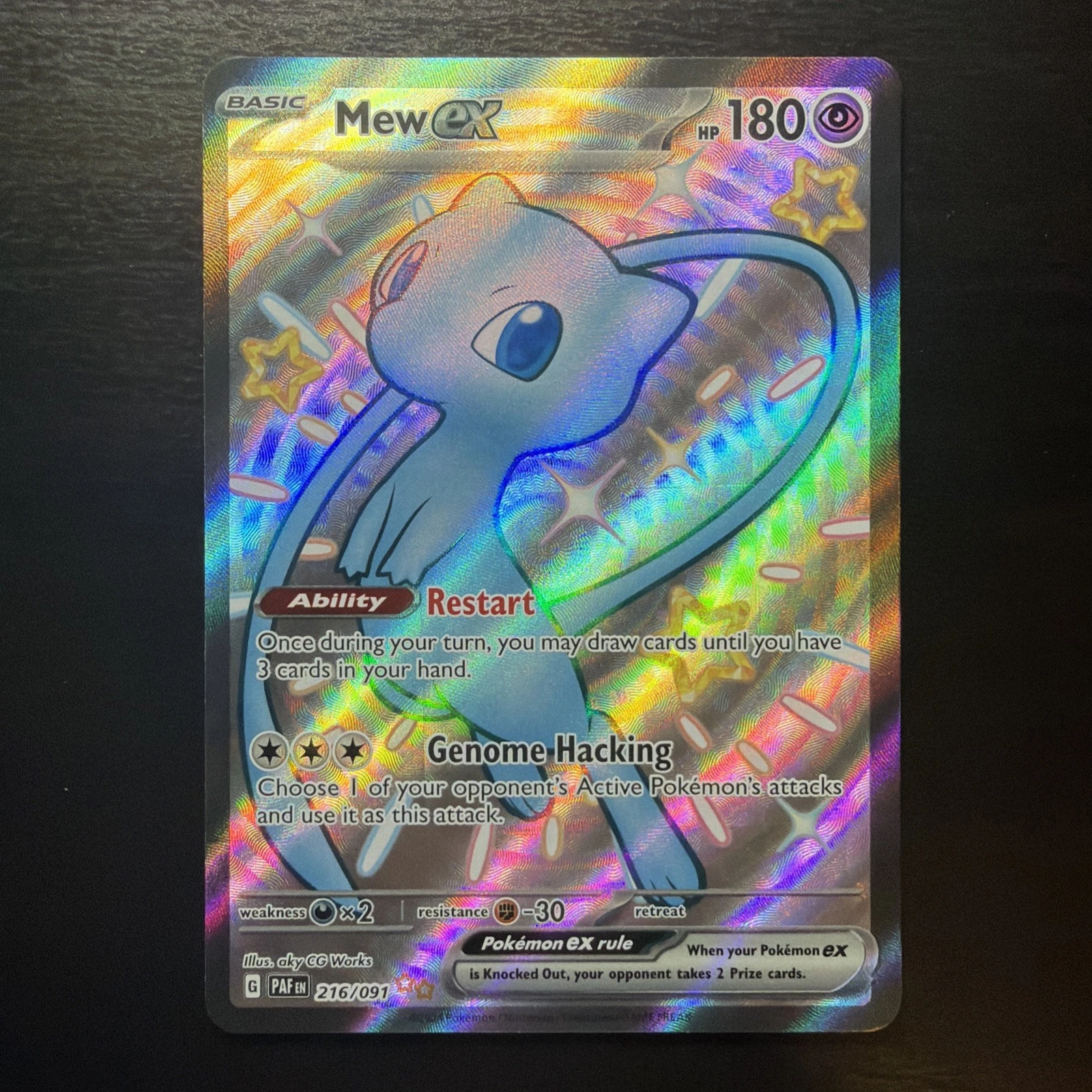 Mew EX - 216/091 - Paldean Fates - Full Art Ultra Rare - Pokemon Card