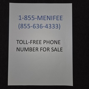 Toll Free Vanity Number 855-MENIFEE ideal for atty real estate agent California