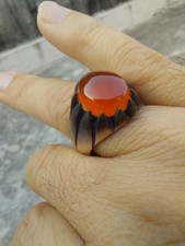 VINTAGE Yemeni RED AQEEQ Kabadi Akik Agate ha...