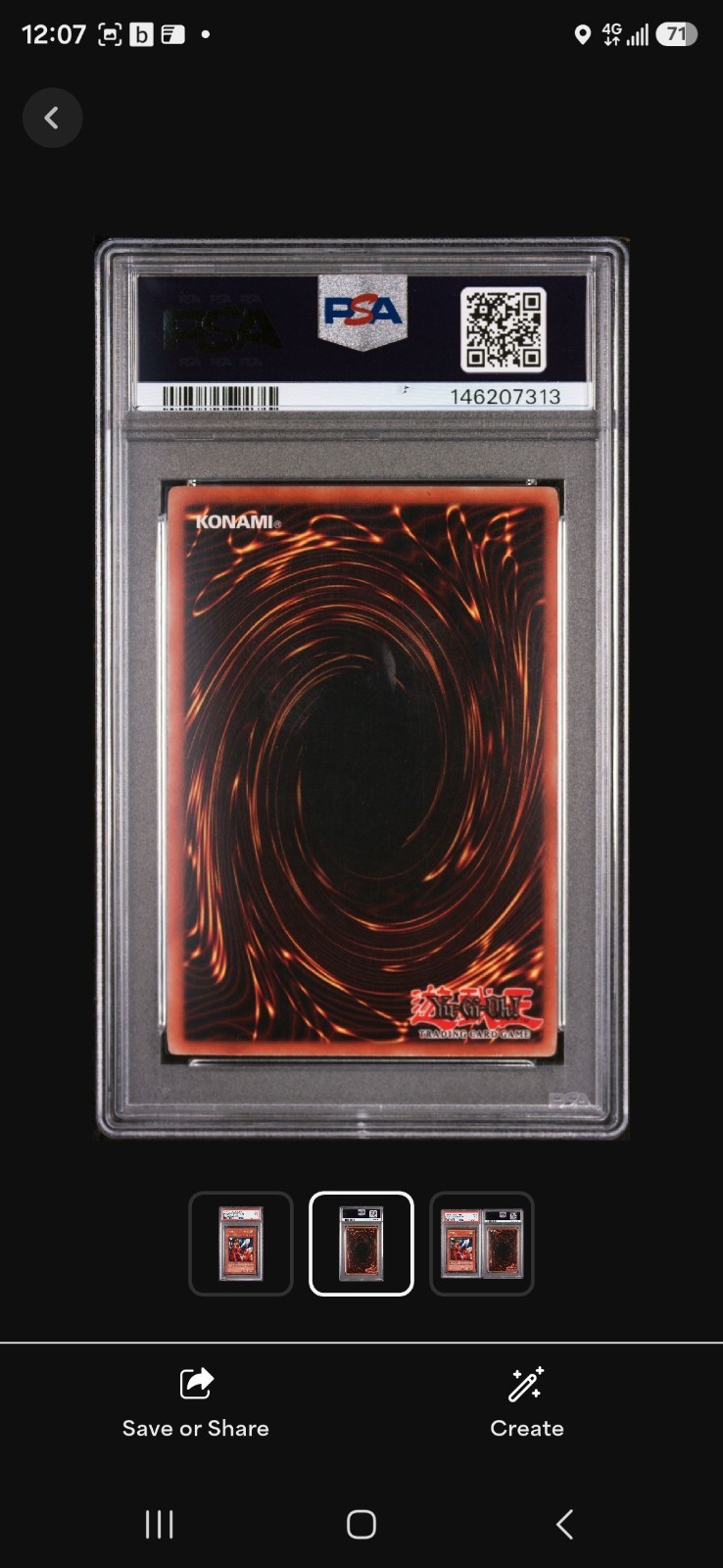2002 Yu-Gi-Oh! MRD Princess Of Tsurugi PSA7 view 2
