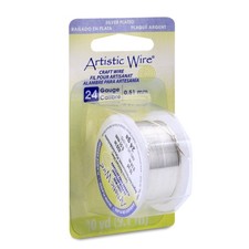 Artistic Wire 24 Gauge 10yd Non-Tarnish Silver