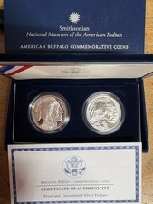 3 US Mint 2001 American Buffalo Commemorative Silver dollars **Boxes And COA’s**