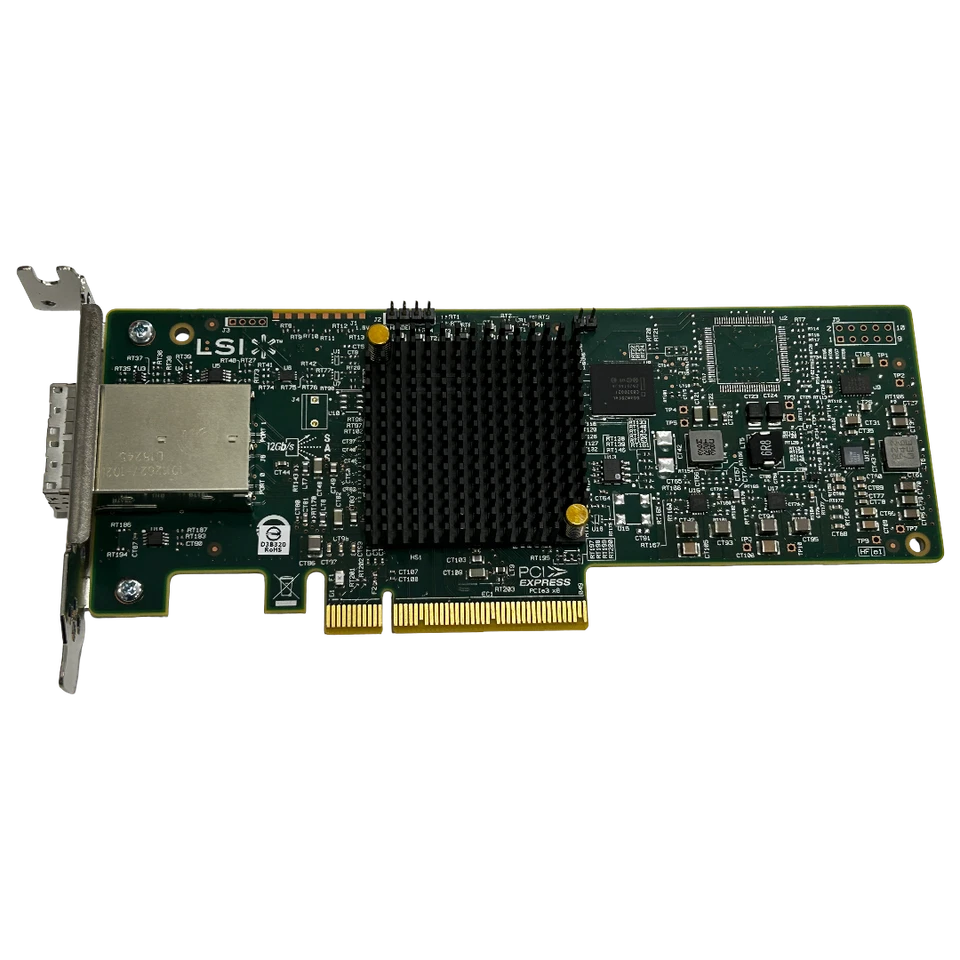 Avago 9300-8E SAS3 2-Port PCIe x8 HH Bracket Ext HBA Adapter - H3-25460-02H - Image 2 of 4