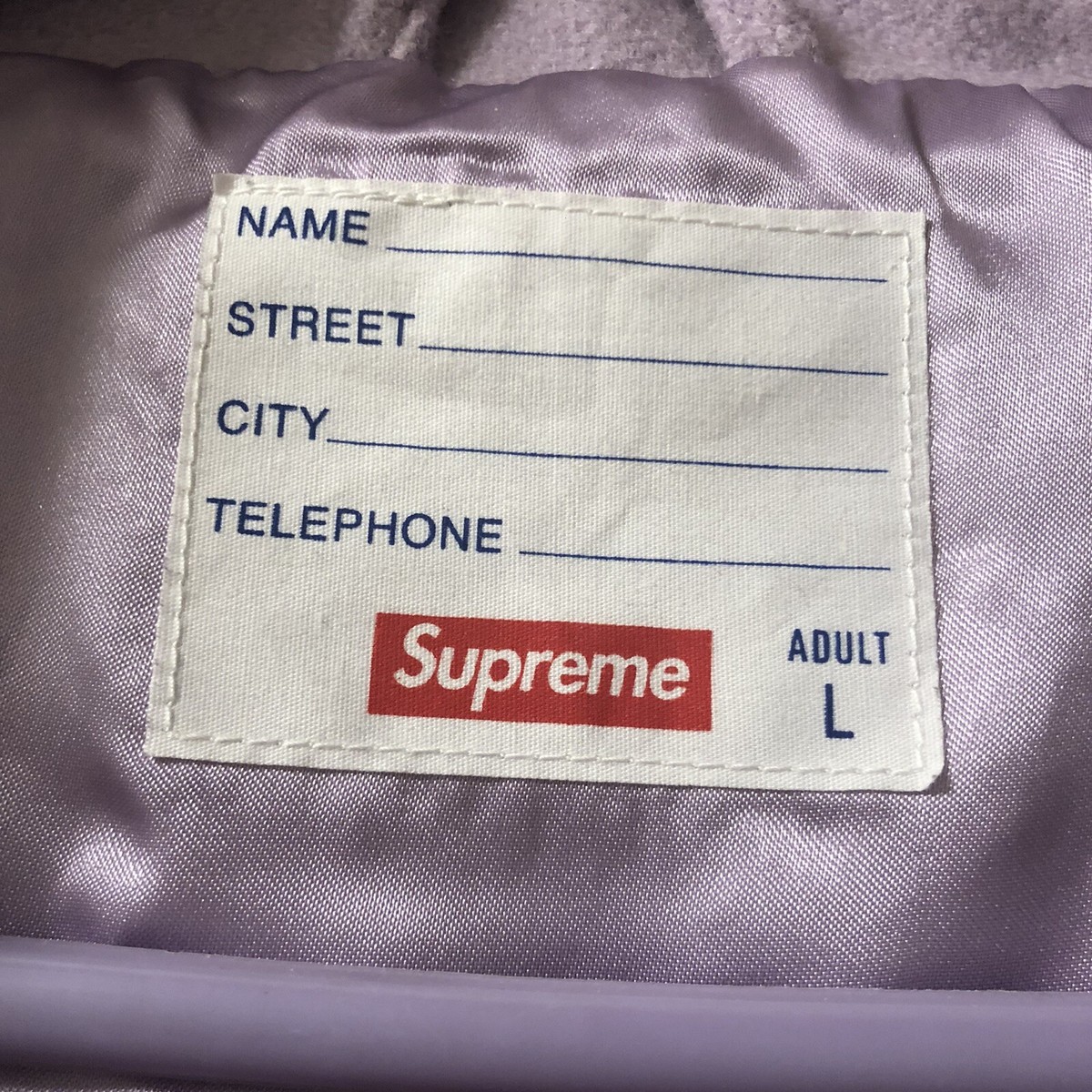Supreme Stars Zip Stadium Jacket Lavender Size Large BOGO BOX LOGO 