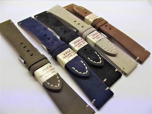 cinturini vintage vera pelle italiana nappa scamosciata ansa 20 mm watch  staps | eBay