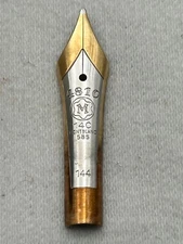Nib for Montblanc 144 Celluloid FP, vintage 14C Medium-VG Condition