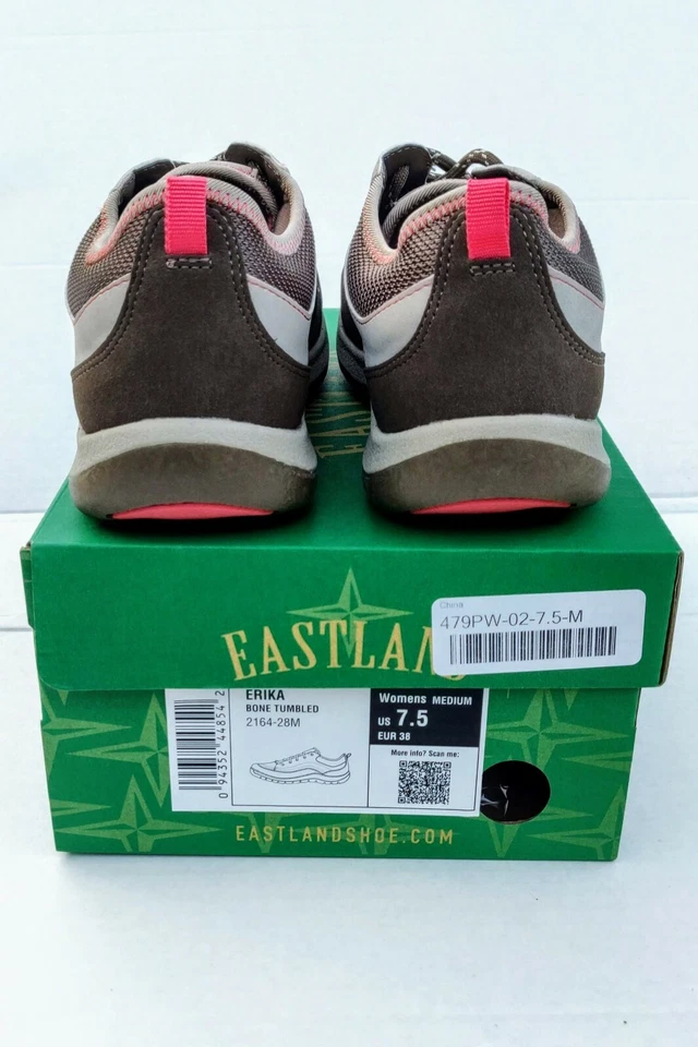 Nuevo Eastland Erika Senderismo Caminar Moda Zapato Beige/Rosa/Marrón Para Mujer 7.5 EE. UU. NUEVO SIN CAJA Foto 4 de 4