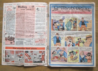 VTG 1951 MICKEY COMICS MAGAZINE~DONALD DUCK~IN FRENCH~WALT DISNEY