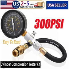 Engine Compression Tester Testing Gauge Gage Check Test Tool Kit With Hose 20bar