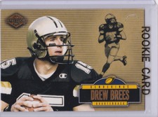 DREW BREES ROOKIE CARD 2001 Pacific Impressions RC New Orleans Saints Football . rookie card picture