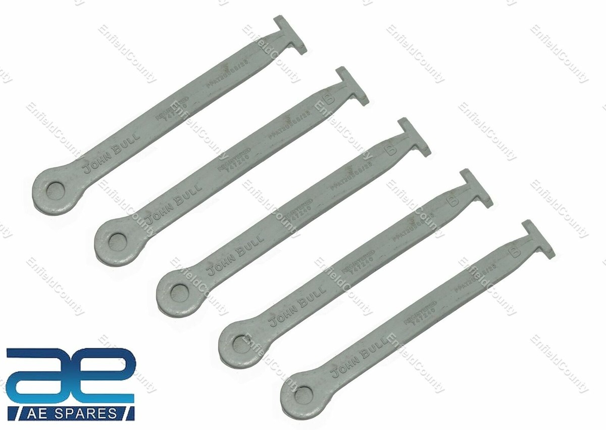 ブルポイント 5 x John Bull B Embossed Rubber Cable Ties Grey Fits for