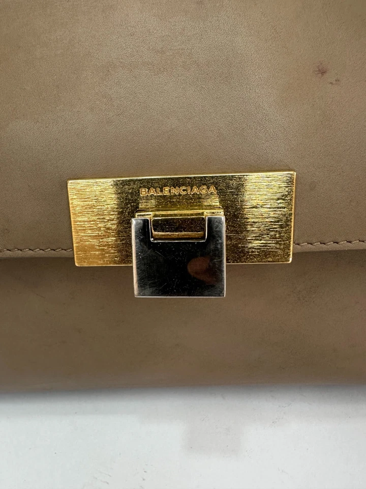 Bolsa de ombro BALENCIAGA couro bege Le Dix - Imagem 3 de 4