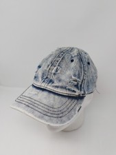 Distressed Denim Strap Back Dad Hat Cap