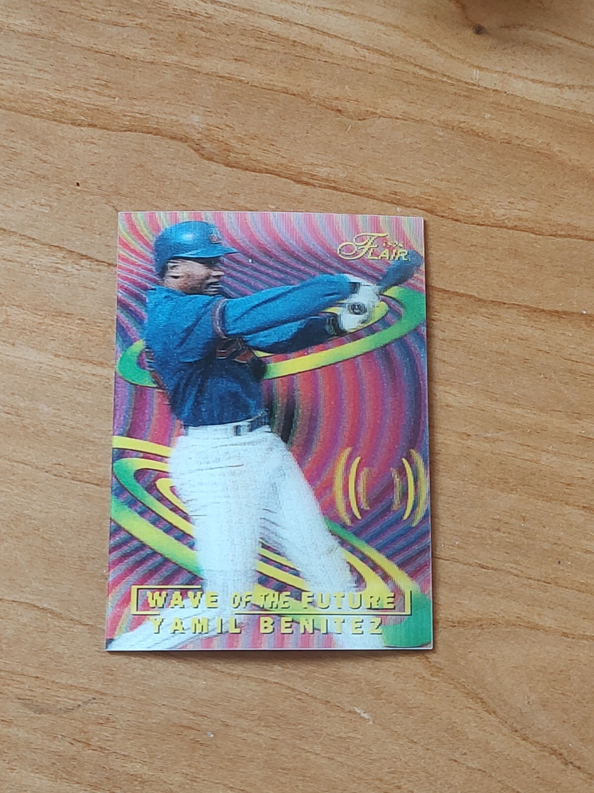 1996 Fleer FLAIR Yamil Benitez WAVE OF THE FUTURE ROOKIE #5