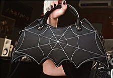 Batwing Spider Web Purse Crossbody Bag Handbag Goth Gothic Halloween BRAND NEW