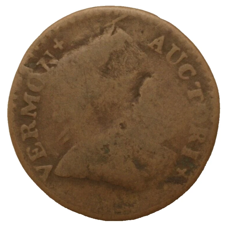 1788 Vermont Colonial Copper Coin RR-25 Die Break LDS - Image 3 of 4