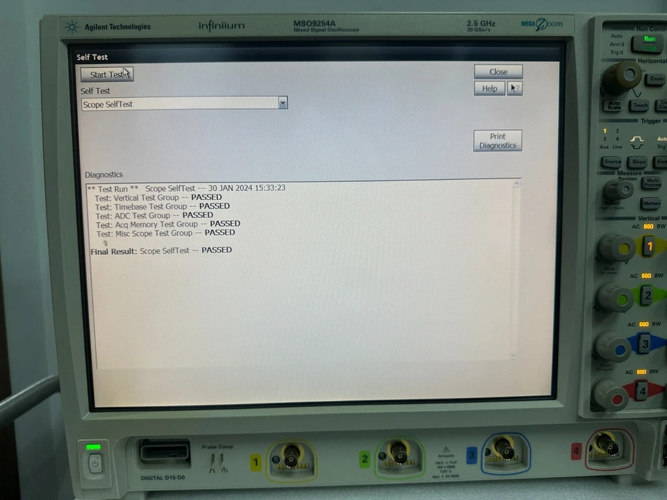 Agilent Infiniium MSO9254A Mixed Signal Oscilloscope 2.5 GHz, 20 GSa/s - Image 4 of 4