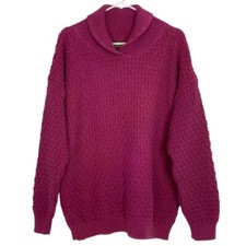Vintage 90s Eddie Bauer Pullover Grandpa Sweater Womens Size Large Oversized EUC